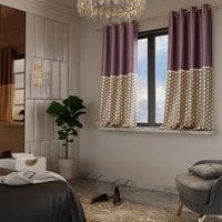 Stoa Paris Satin Window Curtain, 70% Blackout Curtains,   Privacy Lining, Pack of 2, Versailles - Royal Rouge
