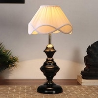 Skye Vintage off-white Shade Table lamp with Iron Base