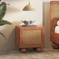 Takai Bedside Table in Red Cedar Finish