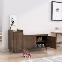 Hexa Red Engineered Wood Shoe Rack in Flower Wenge Colour