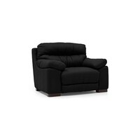 Thiene 1 Seater Leather Sofa in Licorice Colour