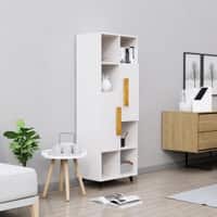 Hexa Engineered Wood Bookshelf Multipurpose Storage Rack in Frosty White Colour
