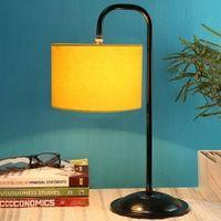 Leila Yellow cotton Shade Iron Table Lamp