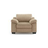 Esquel Luxe 1 Seater Fabric Sofa in Sandshell Beige Colour