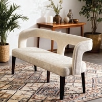 The Cloud Metal Bench in White Finish
