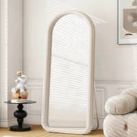 The Artment Unbreakable Beige Arch Puff Floor Mirror (160 x 60) cm