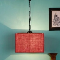 Julio Pink Natural Fiber Hanging Light
