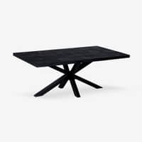 Avrelle Jewel Solid Wood 6 Seater Dining Table in Black Finish