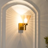Sagara Single Arm Wall Light in Brass Finish
