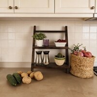 Amelia Wooden Shelf 2 Step Ladder