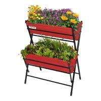 VegTrug Poppy Two Tier Ladder Planter with Red Liner