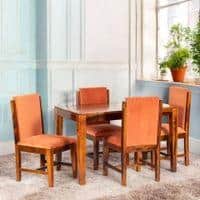Oakmont Sheesham Wood Accent 4 Seater Dining Table Set