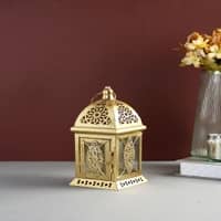 Gold Metal Moroccan-Inspired Dome Lantern