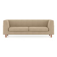 Rubik Luxe 3 Seater Fabric Sofa in Sandshell Beige Colour