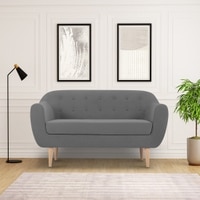 Colam Velvet 2 Seater Sofa in Dark Grey Colour