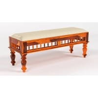 Girli Sheesham Wood Bench in Honey Oak Finish