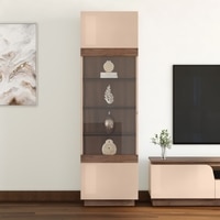 Sydney Modular Wall-Mounted Shelf in Beige High Gloss