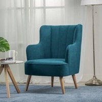 Lerrot Accent chair Velvet in T Blue Color