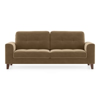 Verona Luxe 3 Seater Fabric Sofa in Fawn Velvet Colour