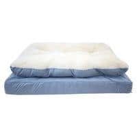 Orthopaedic Pillow Top Viscose Pets Bed in Blue Colour
