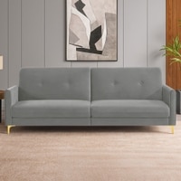Gilud 3 Seater Click-Clack Sofa cum Bed  in Grey Colour