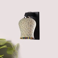 Devansh Solid Wood Electric Wall Light in Brown Colour with Multi Shade Count of 1 Light
