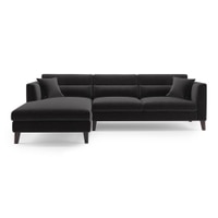 Lewis Sectional Sofa (Colour : Pebble Grey, Cushion : Soft, Seater : Left Aligned 3 Seater + Left Aligned Chaise)