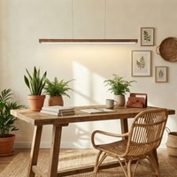 Brigitte 36 Brown Solid Wood Single Hanging Light