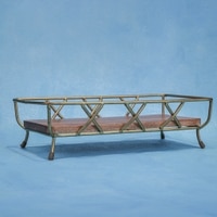 Ireka Homes Harvest Glow Acacia Wood Storage Basket with Metal