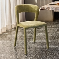 Opale Fabric Dining Chair in Green Colour