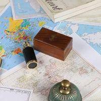 6In Leather Telesocpe With Wooden Anchor Box