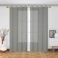 linen net Pack Of 2 Sheer Long Door Curtains