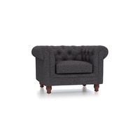 Winchester Essential 1 Seater Fabric Sofa in Steel Colour