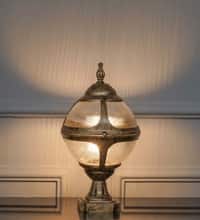 BAYVIEW Antique Gold Outdoor Pedestal Gate Light