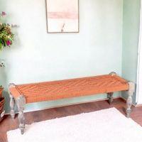 Hamilton Solid Wood Maachi Bench In Orange Canning