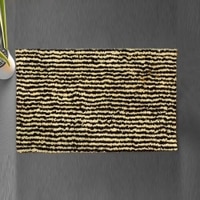 Linda Brown Solid Natural Fiber 23x15 inches Anti-Skid Bath Mat