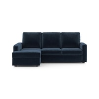 Apollo Sofa (Colour : Cobalt, Cushion : Soft, Back Type : High Back, Seating Capacity : Left Aligned 2 Seater + Left Aligned Chaise)