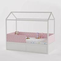 Windchime Engineered Wood Box Storage Bed in Pink Colour