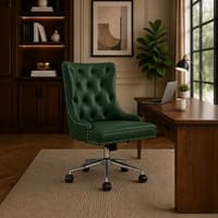 Doe Buck Amparo Green Leatherette Executive Office Chair