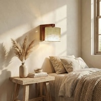 Gimli Brown Solid Wood Wall Lights