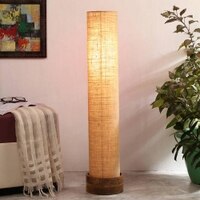 Carly Beige Cotton Shade Floor Lamp