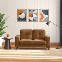 Verona Premium 2 Seater Fabric Sofa in Ochre velvet Colour