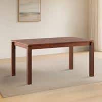 Atlas Solid Wood 6 Seater Compact Dining Table In Honey Finish