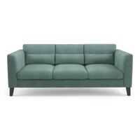 Lewis Sofa Set (Colour : Dusty Turquoise Velvet, Cushion : Hard, Seater : 3+1+1)