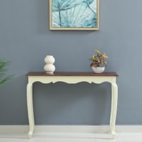 Hatice Solid Wood Console Table In Tulip Finish