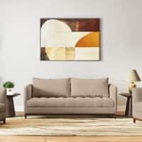 Florence Premium 3 Seater Fabric Sofa in Biscuit Velvet Colour