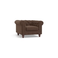 Winchester Essential 1 Seater Fabric Sofa in Daschund Brown Colour
