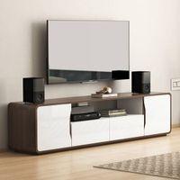 Baltoro XL Engineered Wood Free Standing TV Unit in White Finish