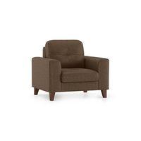 Verona Essential 1 Seater Fabric Sofa in Mocha Colour