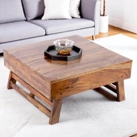 Bradford Sheesham Wood Coffee Table In Teak Finish